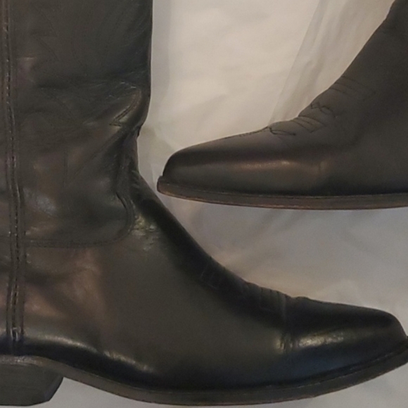 Black Embroidered Details Women's Mainframe Cowboy Western Boots - Picture 1 of 9